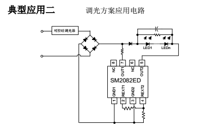 SM2082ED的調(diào)光應(yīng)用電路