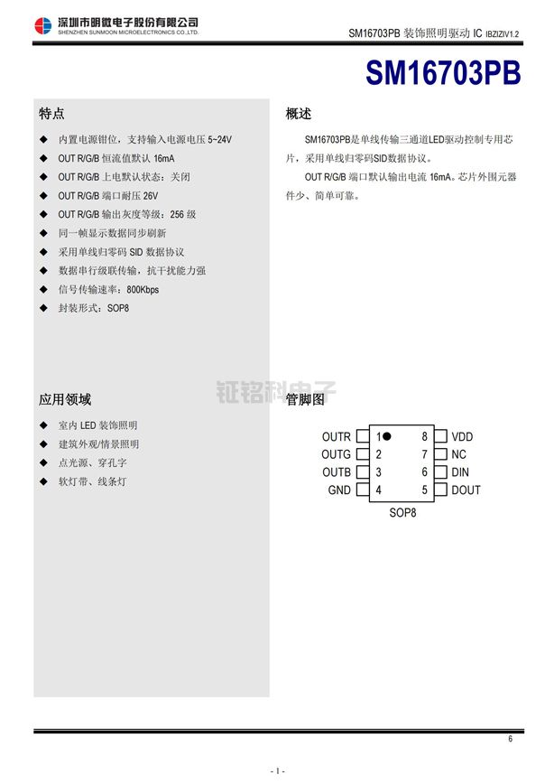 SM16703PBLED智能景觀驅(qū)動(dòng)芯片